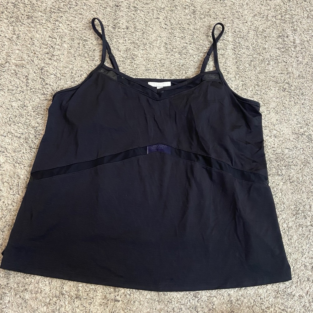 Honeylove Bliss Wear Womens Black 1X Camisole Tank Built In Bra